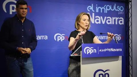 Gamarra durante su comparecencia | Foto del Partido Popular