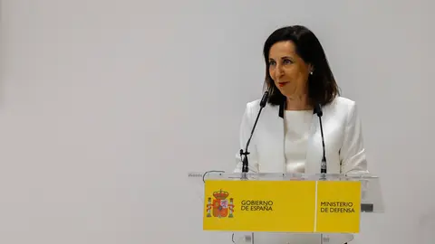 Margarita Robles durante un acto esta semana | Foto del MDE/Rubén Somonte