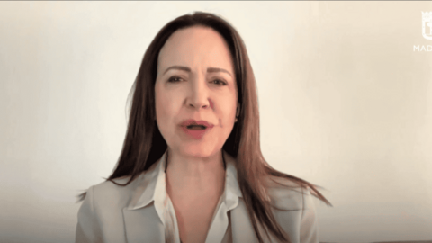 María Corina Machado en el vídeo | Foto de Ayuntamiento de Madrid