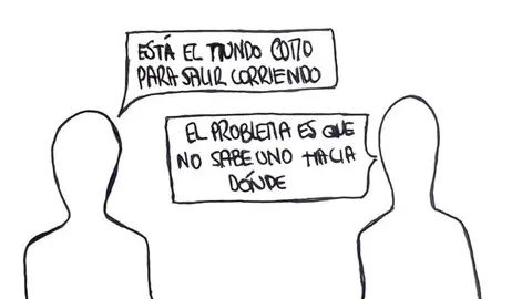 Salir corriendo - Viñetas de Manuel Franganillo