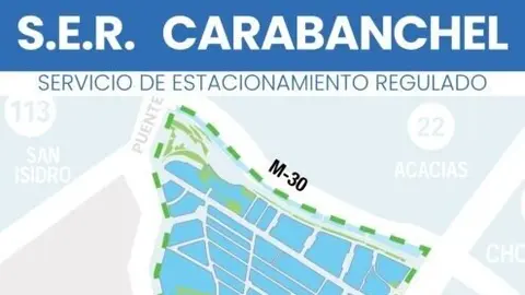 Infografía del Servicio de Estacionamiento Regulado (SER) en el barrio de Comillas, a partir del 21 de julio