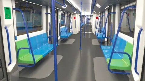 Interior nuevos trenes metro - Foto Comunidad de Madrid