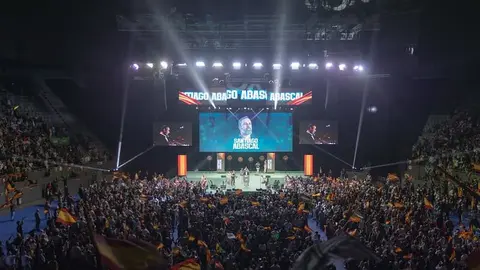 Santiago Abascal en su intervención en el Europa Viva 24 | Foto de Vox