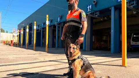 Vigilancia con perros depósitos de Metro - Foto Comunidad de Madrid