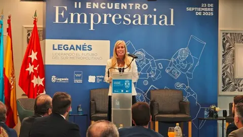 Rocío Albert, durante la clausura del foro Leganés: Liderando el futuro del sur metropolitano - Foto Comunidad de Madrid