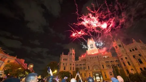 Fuegos artificiales 12 de octubre - Foto Ayuntamiento de Madrid