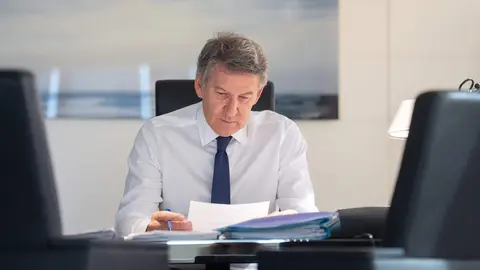 Alberto Núñez Feijóo prepara el discurso de balance del curso 2024/2025 | Foto del PP