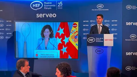 El consejero Viciana, en el desayuno informativo organizado por Nueva Economía Fórum - Foto Comunidad de Madrid