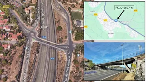 paso superior de la A-6 en Torrelodones