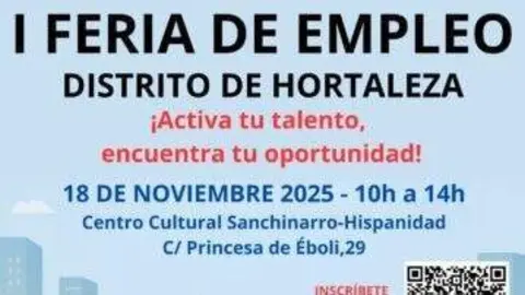 Cartel de la Feria de Empleo de Hortaleza