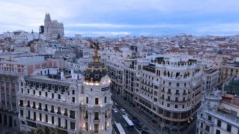 Imagen de la Gran Vía desde la azotea del Circulo de Bellas Artes