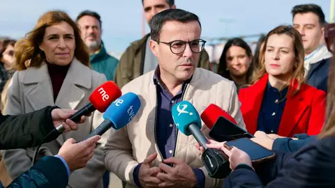 Miguel Ángel Gallardo este sábado en Villanueva de la Serena | Foto del PSOE