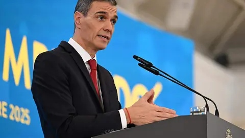 Pedro S&aacute;nchez, en rueda de prensa hace unos d&iacute;as en Moncloa | Pool Moncloa/Borja Puig de la Bellacasa