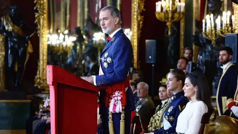 Su Majestad el Rey Felipe VI en un momento de la Pascua Militar