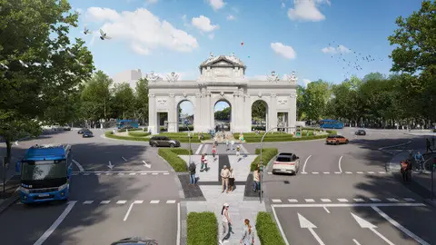 El Ayuntamiento transforma la calle Alcal&aacute; para devolver protagonismo a la Puerta de Alcal&aacute;