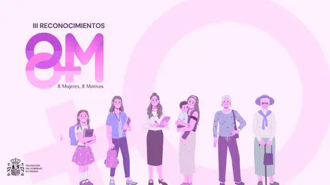 Cartel 8 Mujeres 8 Motivos - Delegaci&oacute;n del Gobierno en Madrid
