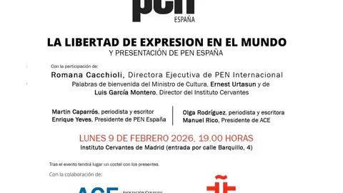 La libertad de expresi&oacute;n en el mundo - Cartel de la PEN Espa&ntilde;a