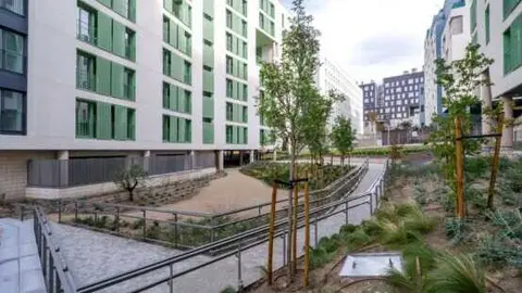 Imagen de archivo de promoci&oacute;n de viviendas en alquiler en el distrito de Puente de Vallecas - Foto Ayuntamiento de Madrid