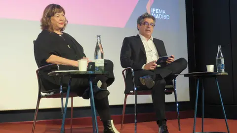 Maribel L&oacute;pez, directora de ARCOmadrid  y Daniel Mart&iacute;nez, vicepresidente ejecutivo de 
IFEMA MADRID - Foto Jos&eacute; Bell&oacute; Aliaga