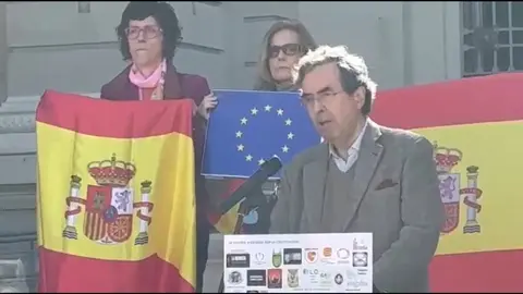 Amalio de Marichalar durante una de sus intervenciones de las asociaciones de Sociedad Civil