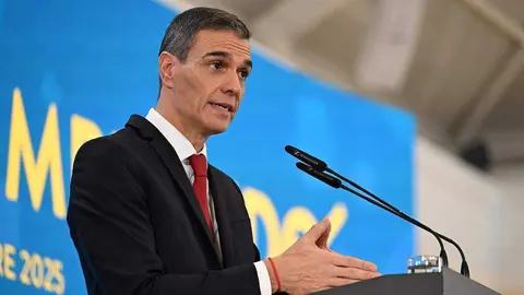 Pedro S&aacute;nchez, en rueda de prensa hace unos d&iacute;as en Moncloa | Pool Moncloa/Borja Puig de la Bellacasa