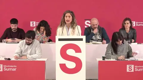 Lara Hern&aacute;ndez en su intervenci&oacute;n | Fotograma del v&iacute;deo de Sumar