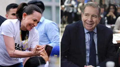 Mar&iacute;a Corina Machado y Edmundo Gonz&aacute;lez - Fotos Comunidad de Madrid