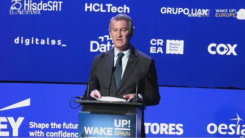 Alberto Nu&ntilde;ez en su intervenci&oacute;n en Wake Up, Spain! organizado por El Espa&ntilde;ol - Momento de la intervenci&oacute;n El Espa&ntilde;ol