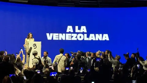 Mar&iacute;a Corina Machado durante su intervenci&oacute;n