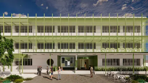 Simulaci&oacute;n de reforma prevista en Centro San Ram&oacute;n - Imagen del Ayuntamiento de Parla