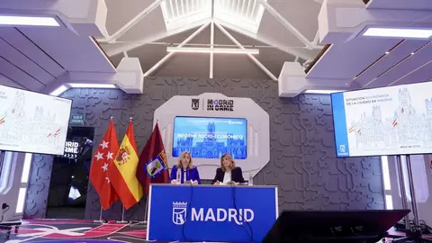 La vicealcaldesa de Madrid, Inma Sanz, y la titular del &aacute;rea econ&oacute;mica, Engracia Hidalgo, presentan un informe sobre la situaci&oacute;n socioecon&oacute;mica de la ciudad de Madrid