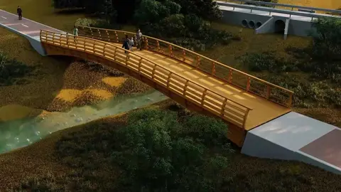 Boadilla licita la pasarela del arroyo Valenoso - Foto del Ayuntamiento de Boadilla del Monte