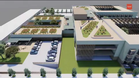 Imagen que recrea la futura residencia de mayores en La Poveda Arganda - Imagen del Ayuntamiento de Arganda del Rey