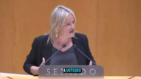 Marimar Blanco al PSOE en el Senado: "L&aacute;vense la boca antes de nombrar a mi hermano"