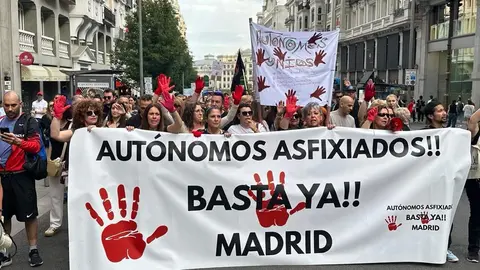 Foto de la Plataforma por la Dignidad de los Aut&oacute;nomos 30N en una de las movilizaciones