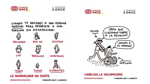 Imagen de la campa&ntilde;a 'DiferentesYEficientes' de Fundaci&oacute;n ONCE