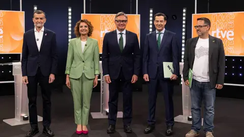 Los candidatos en el debate del pasado lunes- Foto de  &copy;Marcelo del Pozo / RTVE