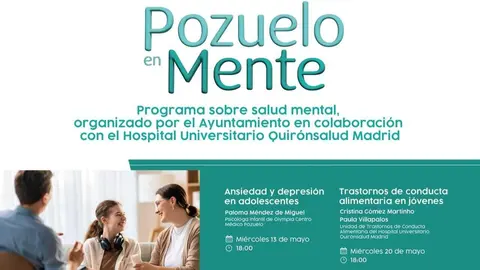 Pr&oacute;ximas jornadas de salud mental Pozuelo en Mente - Imagen del Ayuntamiento de Pozuelo de Alarc&oacute;n