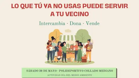 Cartel jornada de reutilizaci&oacute;n vecinal - Imagen del Ayuntamiento de Collado Mediano