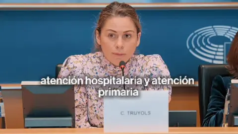 Doctora Truyols en su intervenci&oacute;n en el Parlamento Europeo