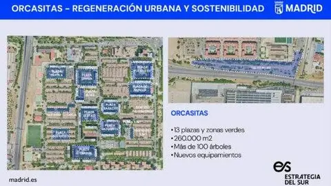 Actuaci&oacute;n de regeneraci&oacute;n urbana y sostenibilidad en Orcasitas - Imagen Comunidad de Madrid