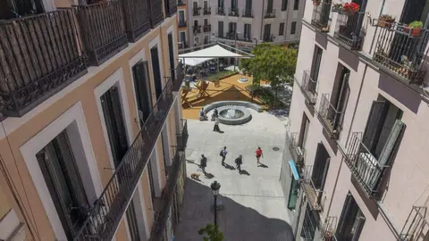 Vista a&eacute;rea de la plaza del Rastrillo