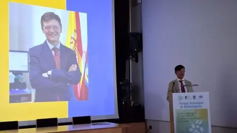 P&aacute;ramo durante su intervenci&oacute;n en el Parque Tecnol&oacute;gico de Valdeming&oacute;mez