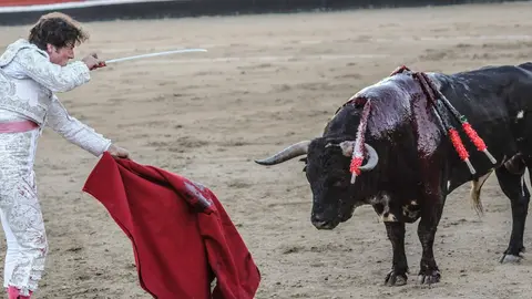 Un torero se dispone a matar a un toro | Foto de Jo Anne McArtur/WeAnimals