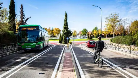 Obfras de carril bici marquesinas  zona este - Foto del Ayuntamiento de Rivas