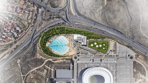 Vista a&eacute;rea Parcela 4 Ciudad del Deporte reducida
