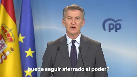 Alberto Nu&ntilde;ez Feijoo habla sobre la necesidad de convocar elecciones anticipadas - Foto del v&iacute;deo del Partido Popular