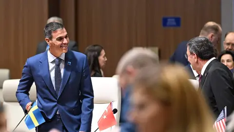 Pedro S&aacute;nchez en la Cumbre de la OTAN | Foto de Pool Moncloa/Borja Puig de la Bellacasa