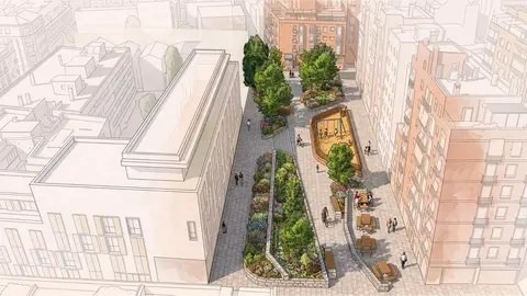 Recreaci&oacute;n del proyecto de urbanizaci&oacute;n de Tiziano-Dulcinea