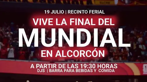 Alcorc&oacute;n traslada la emoci&oacute;n de la final del Mundial al auditorio Paco de Luc&iacute;a con una pantalla gigante - Imagen del Ayuntamiento de Alcorc&oacute;n